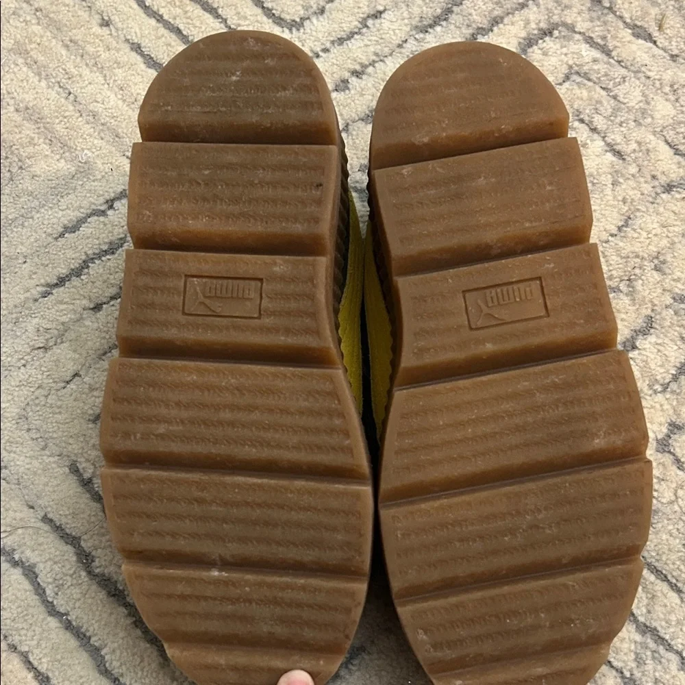 FENTY BY RHIANNA Puma Women's Green and Yellow Platform Sneakers
